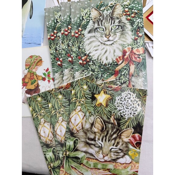 Pet Dog Cat Christmas Card Lot of 45 pc with Envelopes Holiday Greetings - Picture 4 of 9